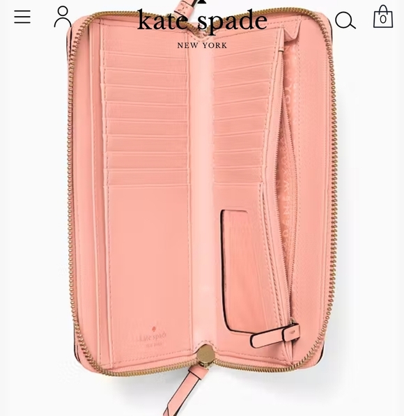 🍂🍁Like new Kate Spade Patterson Drive Anita Double Zip Wristlet Wallet - Picture 10 of 11